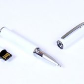 USB-флешка на 16 Гб в виде ручки с мини чипом, белый (16Gb), арт. 019441503
