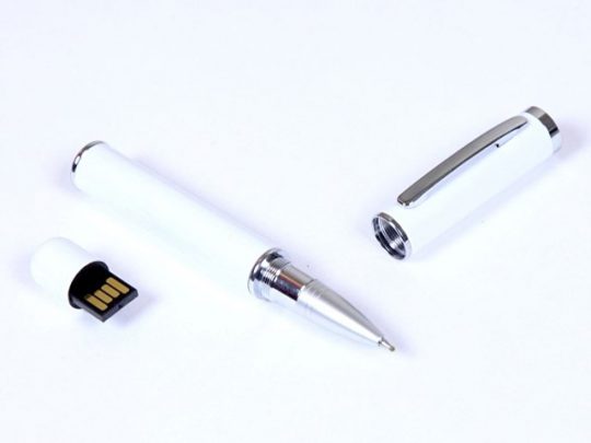 USB-флешка на 16 Гб в виде ручки с мини чипом, белый (16Gb), арт. 019441503