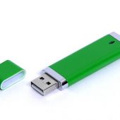 USB-флешка промо на 64 Гб прямоугольной классической формы, зеленый (64Gb), арт. 019385203