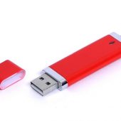 USB-флешка промо на 128 Гб прямоугольной классической формы, красный (128Gb), арт. 019384703