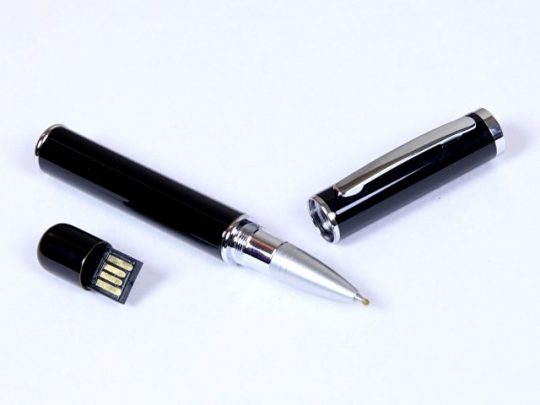 USB-флешка на 32 Гб в виде ручки с мини чипом, черный (32Gb), арт. 019442203