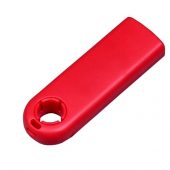 USB-флешка промо на 128 Гб прямоугольной формы, выдвижной механизм, красный (128Gb), арт. 019407503