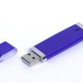USB-флешка промо на 128 Гб прямоугольной классической формы, синий (128Gb), арт. 019384903