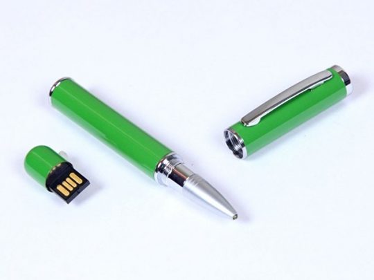 USB-флешка на 32 Гб в виде ручки с мини чипом, зеленый (32Gb), арт. 019442703