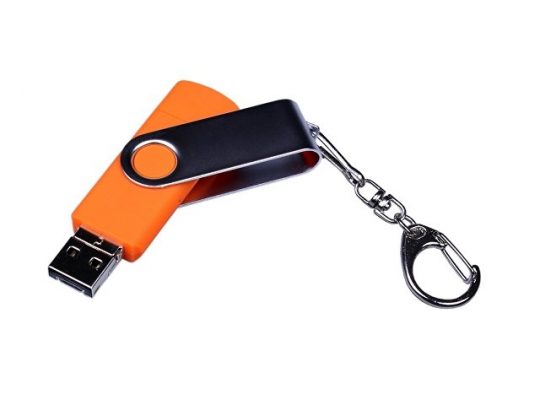 USB 2.0/micro USB/Type-C- флешка на 16 Гб c поворотным механизмом (16Gb), арт. 019432203