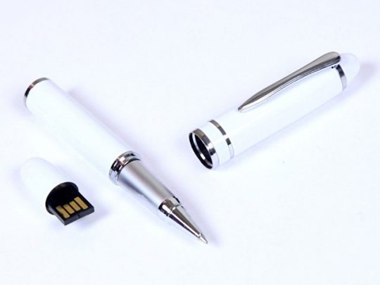 USB-флешка на 8 Гб в виде ручки с мини чипом, белый (8Gb), арт. 019445503