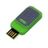 USB-флешка промо на 8 Гб прямоугольной формы, выдвижной механизм, зеленый (8Gb), арт. 019417103