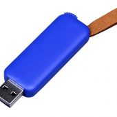 USB-флешка промо на 32 Гб прямоугольной формы, выдвижной механизм, синий (32Gb), арт. 019415303