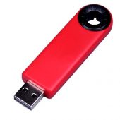 USB-флешка промо на 4 Гб прямоугольной формы, выдвижной механизм, черный (4Gb), арт. 019407303