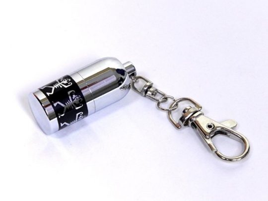 USB-флешка на 64 ГБ в виде пули с танцующими человечками, серебро (64Gb), арт. 019440503