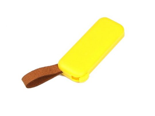 USB-флешка промо на 32 Гб прямоугольной формы, выдвижной механизм, желтый (32Gb), арт. 019411403