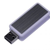 USB-флешка промо на 128 Гб прямоугольной формы, выдвижной механизм, белый (128Gb), арт. 019402703