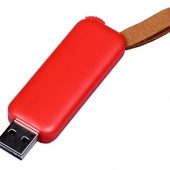 USB-флешка промо на 4 Гб прямоугольной формы, выдвижной механизм, красный (4Gb), арт. 019413403