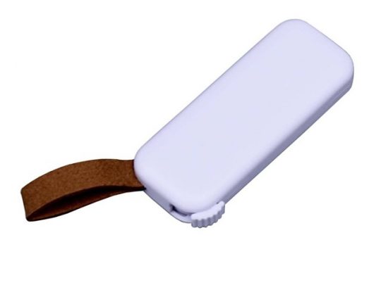 USB-флешка промо на 32 Гб прямоугольной формы, выдвижной механизм, белый (32Gb), арт. 019411903