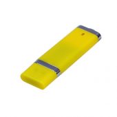 USB-флешка промо на 128 Гб прямоугольной классической формы, желтый (128Gb), арт. 019384503