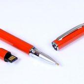 USB-флешка на 16 Гб в виде ручки с мини чипом, оранжевый (16Gb), арт. 019441903