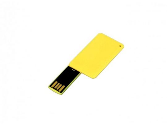 USB-флешка на 16 Гб в виде пластиковой карточки, желтый (16Gb), арт. 019397003