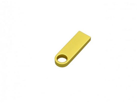 USB-флешка на 16 Гб с мини чипом, компактный дизайн с круглым отверстием., золотой (16Gb), арт. 019399603