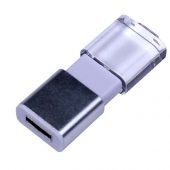 USB-флешка промо на 32 Гб прямоугольной формы, выдвижной механизм, белый (32Gb), арт. 019426303