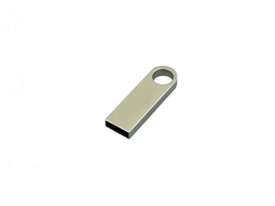 USB-флешка на 64 ГБ с мини чипом, компактный дизайн с круглым отверстием., серебро (64Gb), арт. 019399303