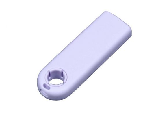 USB-флешка промо на 64 ГБ прямоугольной формы, выдвижной механизм, белый (64Gb), арт. 019408603