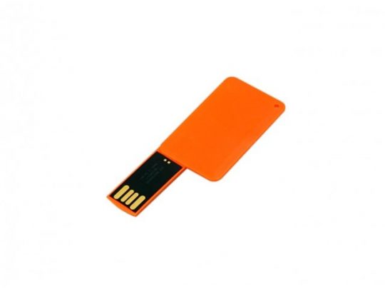 USB-флешка на 16 Гб в виде пластиковой карточки, оранжевый (16Gb), арт. 019397303
