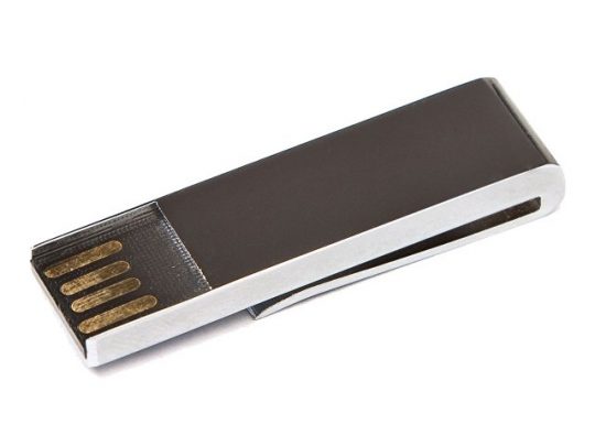 USB-флешка на 16 Гб в виде зажима для купюр, серебро (16Gb), арт. 019439303