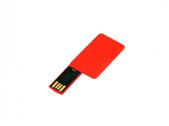 USB-флешка на 32 Гб в виде пластиковой карточки, красный (32Gb), арт. 019396503