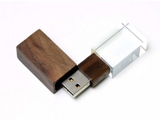 USB 2.0- флешка на 64 Гб прямоугольной формы, под гравировку 3D логотипа (64Gb), арт. 019417903