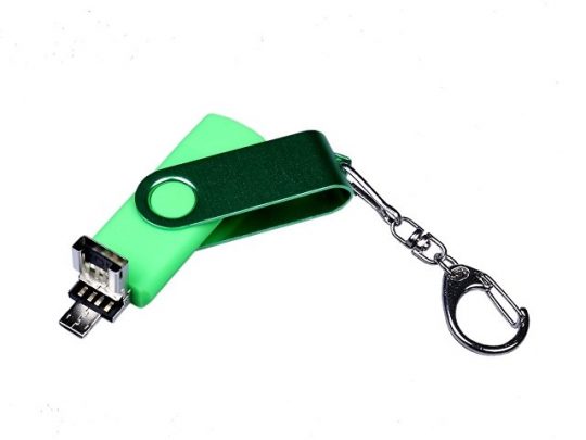 USB 2.0/micro USB/Type-С- флешка на 32 Гб 3-в-1 с поворотным механизмом (32Gb), арт. 019434103