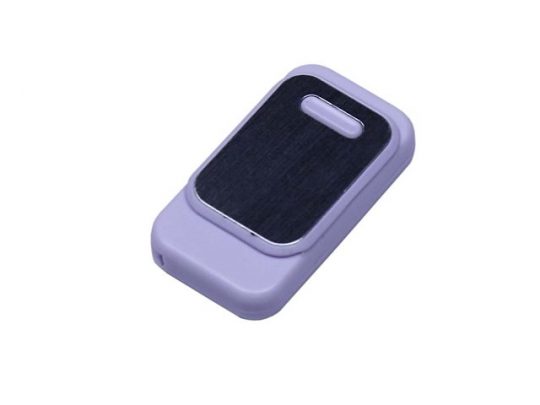 USB-флешка промо на 64 ГБ прямоугольной формы, выдвижной механизм, белый (64Gb), арт. 019416003