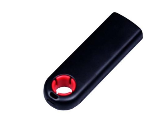 USB-флешка промо на 128 Гб прямоугольной формы, выдвижной механизм, красный (128Gb), арт. 019405103