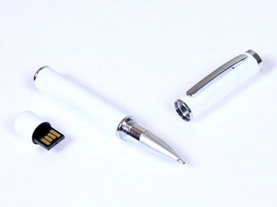 USB-флешка на 64 ГБ в виде ручки с мини чипом, белый (64Gb), арт. 019442803
