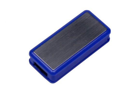 USB-флешка промо на 16 Гб прямоугольной формы, выдвижной механизм, синий (16Gb), арт. 019401303