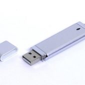 USB-флешка промо на 64 Гб прямоугольной классической формы, серебро (64Gb), арт. 019385403
