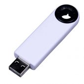 USB-флешка промо на 16 Гб прямоугольной формы, выдвижной механизм, черный (16Gb), арт. 019409103