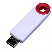 USB-флешка промо на 64 ГБ прямоугольной формы, выдвижной механизм, красный (64Gb), арт. 019408403