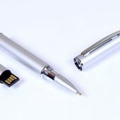 USB-флешка на 64 ГБ в виде ручки с мини чипом, серебро (64Gb), арт. 019443003