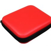 Подарочный набор USB-SET в кожанном исполнении в коробочке на 128 Гб, красный (128Gb), арт. 019446803