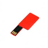 USB-флешка на 64 ГБ в виде пластиковой карточки, красный (64Gb), арт. 019395803