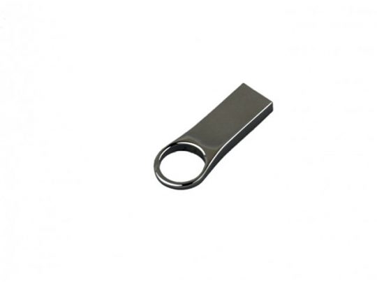 USB-флешка на 32 Гб с мини чипом, компактный дизайн с большим круглым отверстием., серебро (32Gb), арт. 019400103
