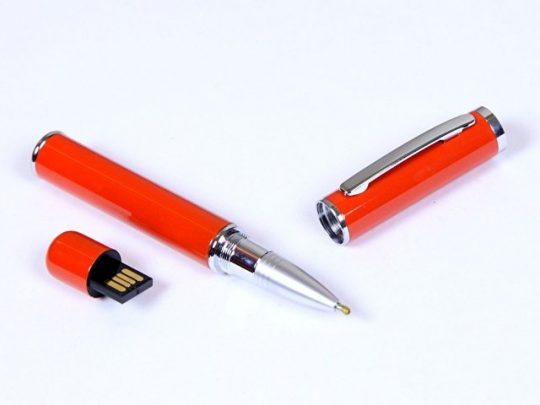 USB-флешка на 64 ГБ в виде ручки с мини чипом, оранжевый (64Gb), арт. 019443203