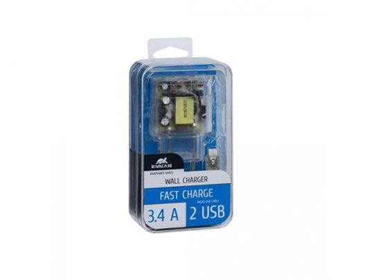 Сетевое зарядное устройство VA4123, прозрачный, арт. 019455603