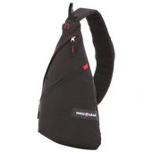 Рюкзак SWISSGEAR с одним плечевым ремнем, 25x15x45 см, 7 л, черный/красный (7л), арт. 019558503