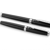 Набор ручек Cherbourg в футляре: ручка шариковая и роллер, черный, черные чернила, арт. 019573203