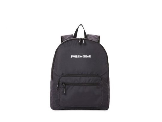 Рюкзак SWISSGEAR складной, полиэстер, 33,5х15,5×40 см, 21 л, черный (21л), арт. 019557703
