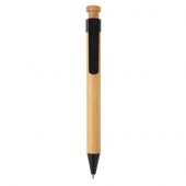 Бамбуковая ручка с клипом из пшеничной соломы, арт. 019583706