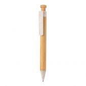 Бамбуковая ручка с клипом из пшеничной соломы, арт. 019583806