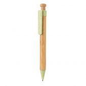 Бамбуковая ручка с клипом из пшеничной соломы, арт. 019584006