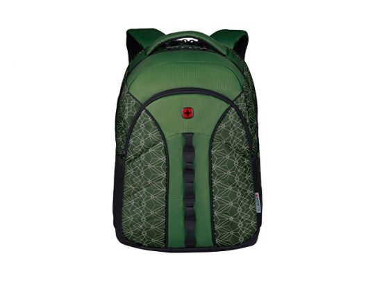 Рюкзак Sun WENGER 16», зеленый со светоотражающим принтом, полиэстер, 35x27x47 см, 27 л, арт. 019678503